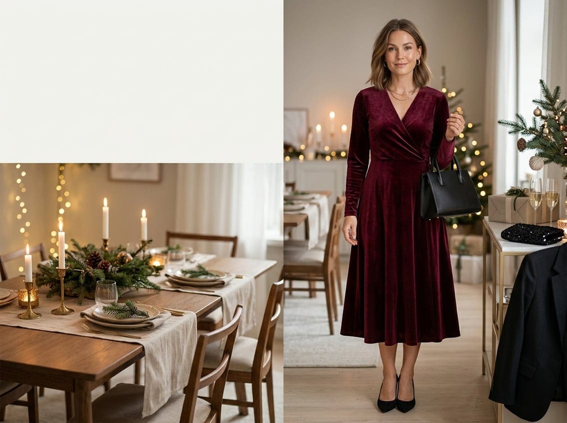 Sådan vælger du en kjole til både julefrokost og familiemiddag