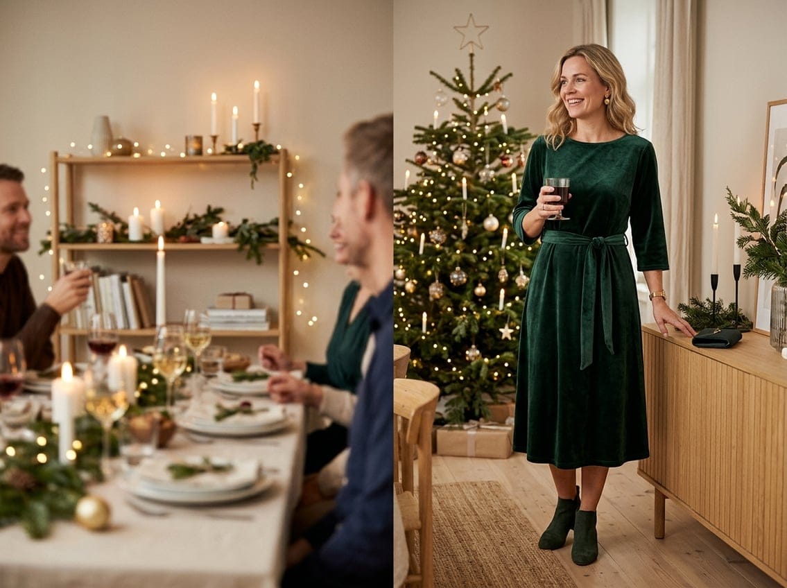 Vælg en kjole du kan holde ud at have på hele julefesten